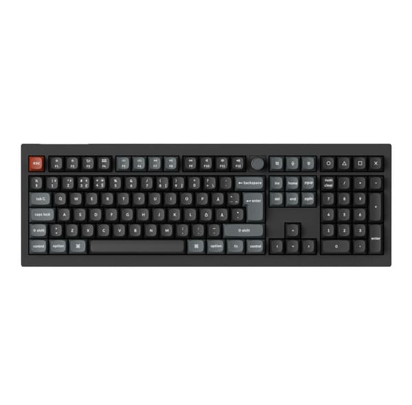 Keychron V6 Ultra 100% -langaton mekaaninen pelinäppäimistö, Keychron Silk POM Brown, musta
