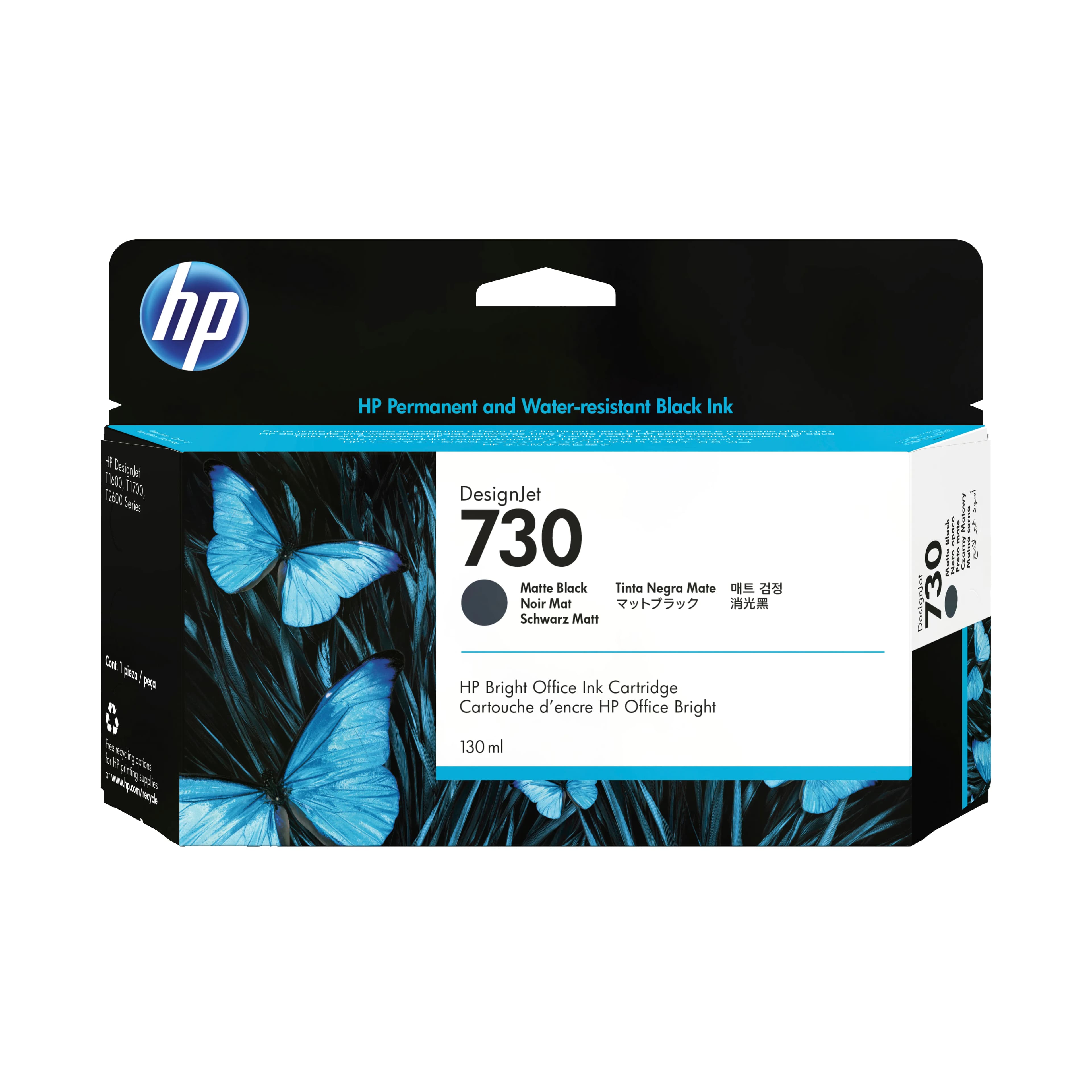 HP 730 -mustekasetti, 130 ml, mattamusta