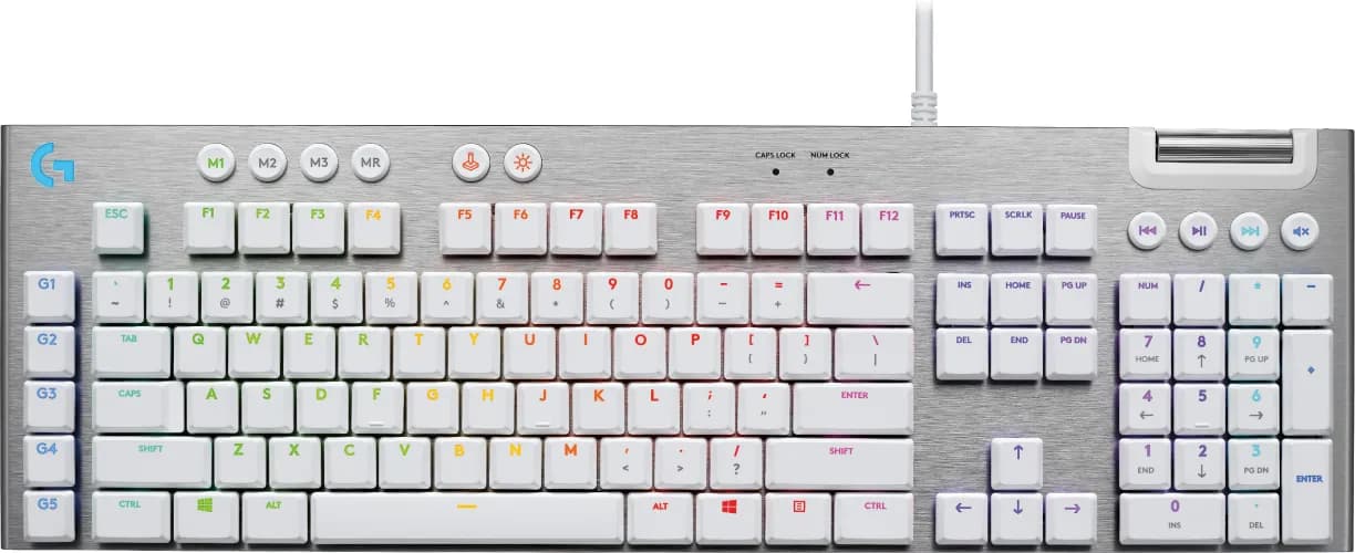 Logitech G815 LIGHTSYNC RGB -mekaaninen pelinäppäimistö, GL Mechanical, valkoinen