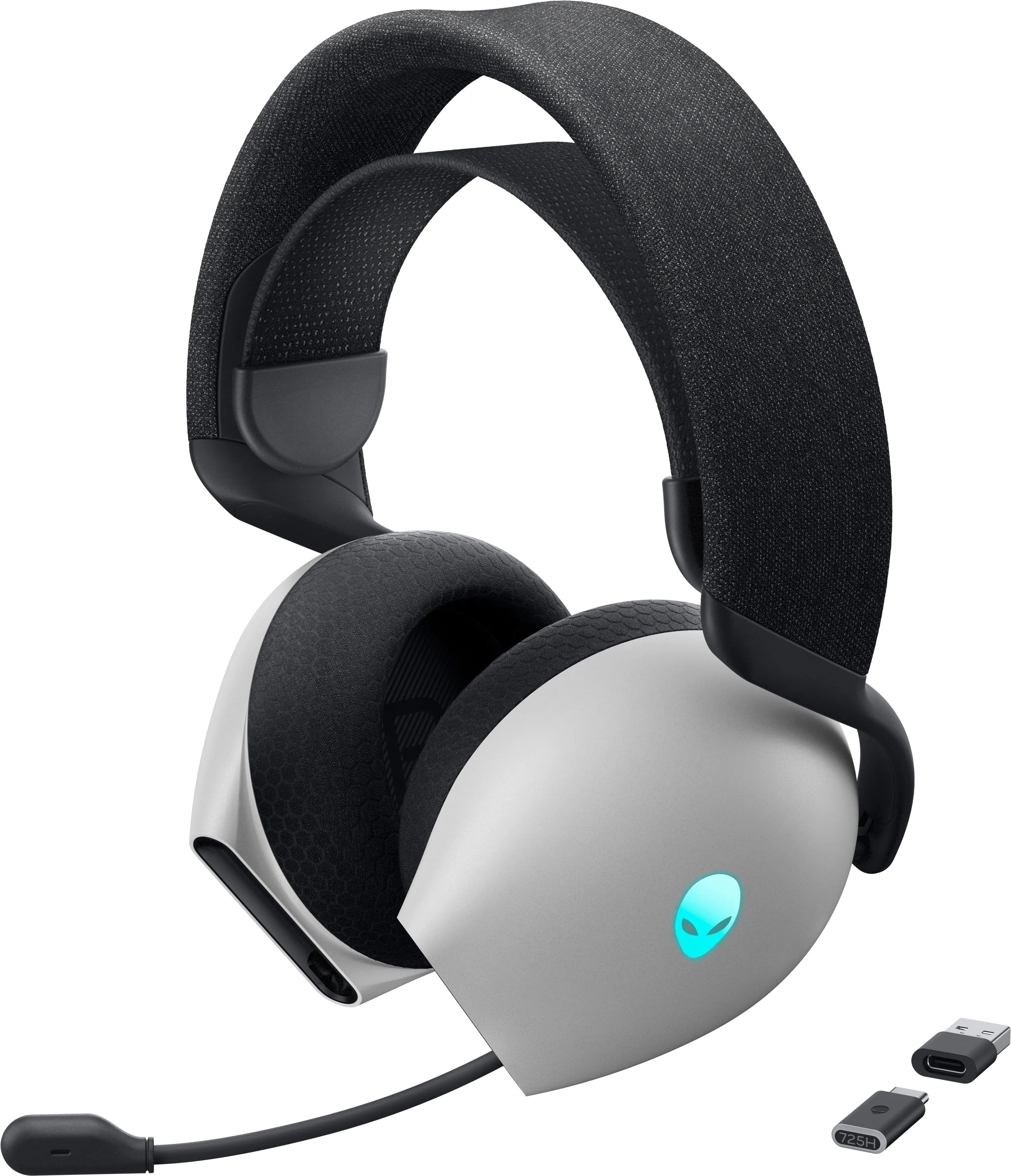 Alienware Tri Mode AW725H -langaton pelikuulokemikrofoni, Lunar Light