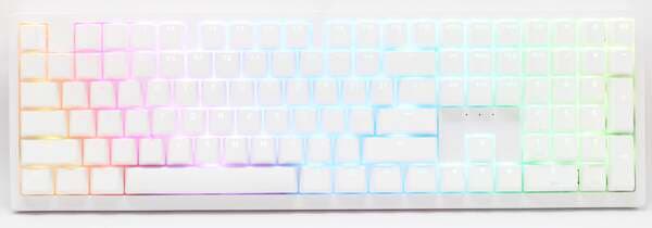 Ducky Zero 6108 -langaton mekaaninen pelinäppäimistö, Cherry MX2A Speed Silver, valkoinen