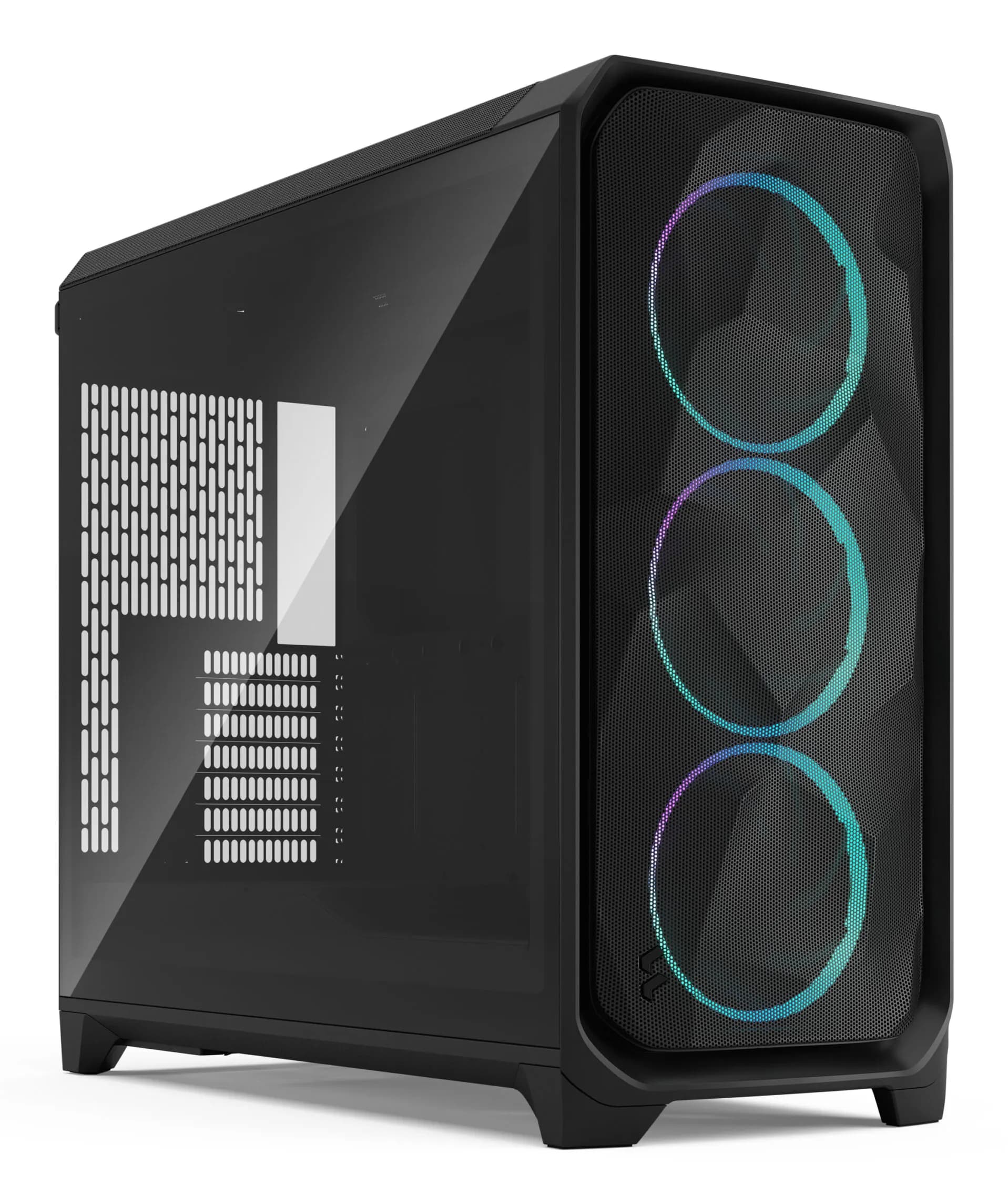 Fractal Design Meshify 3 XL -täystornikotelo RGB-valaistuksella ja ikkunalla, musta