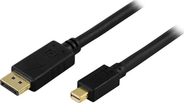 Deltaco DisplayPort – Mini DisplayPort -kaapeli, jossa 4K, 1 m, musta