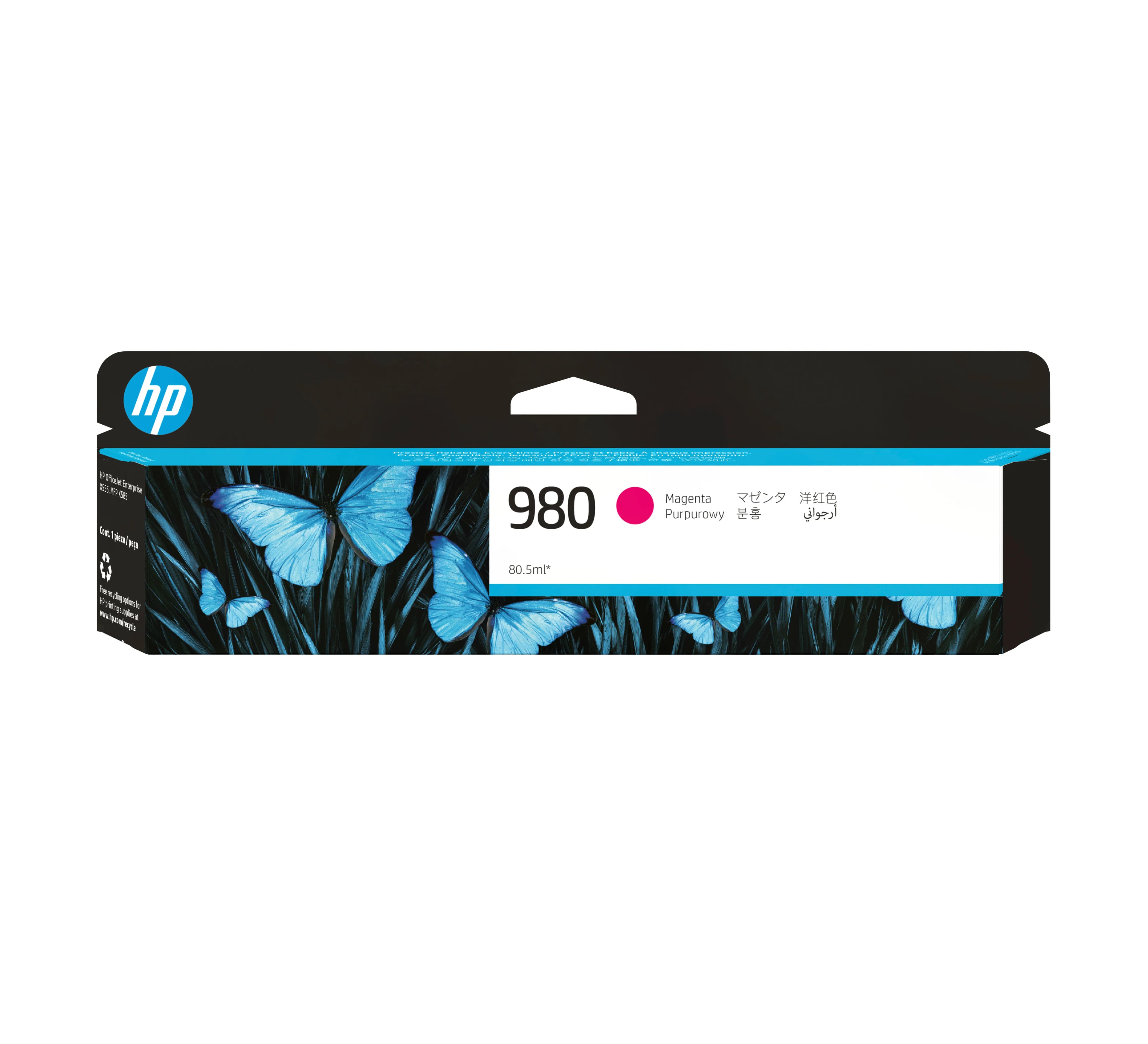 HP 980 -mustekasetti, 86.5 ml, magenta