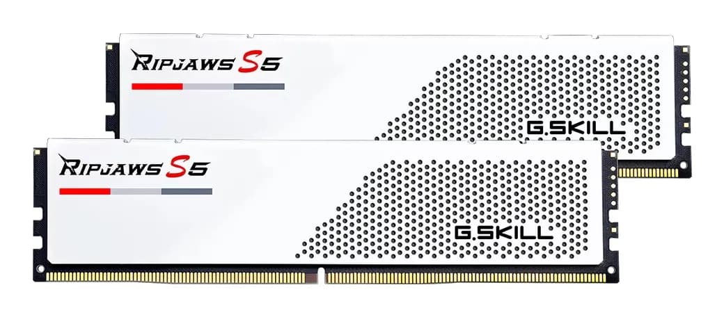 G.SKILL Ripjaws S5 96 Gt (2 x 48 Gt) DDR5 5200 MHz, CL40 -muisti, valkoinen (XMP)