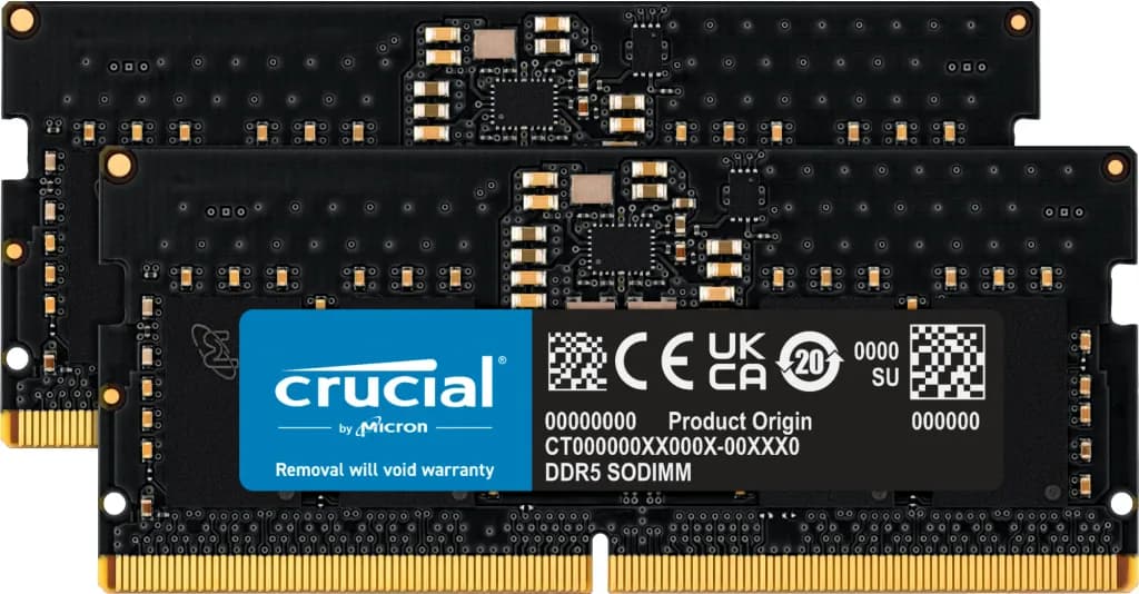 Crucial 16 Gt (2 x 8 Gt) DDR5 5600 MHz, CL46 -muisti (XMP)