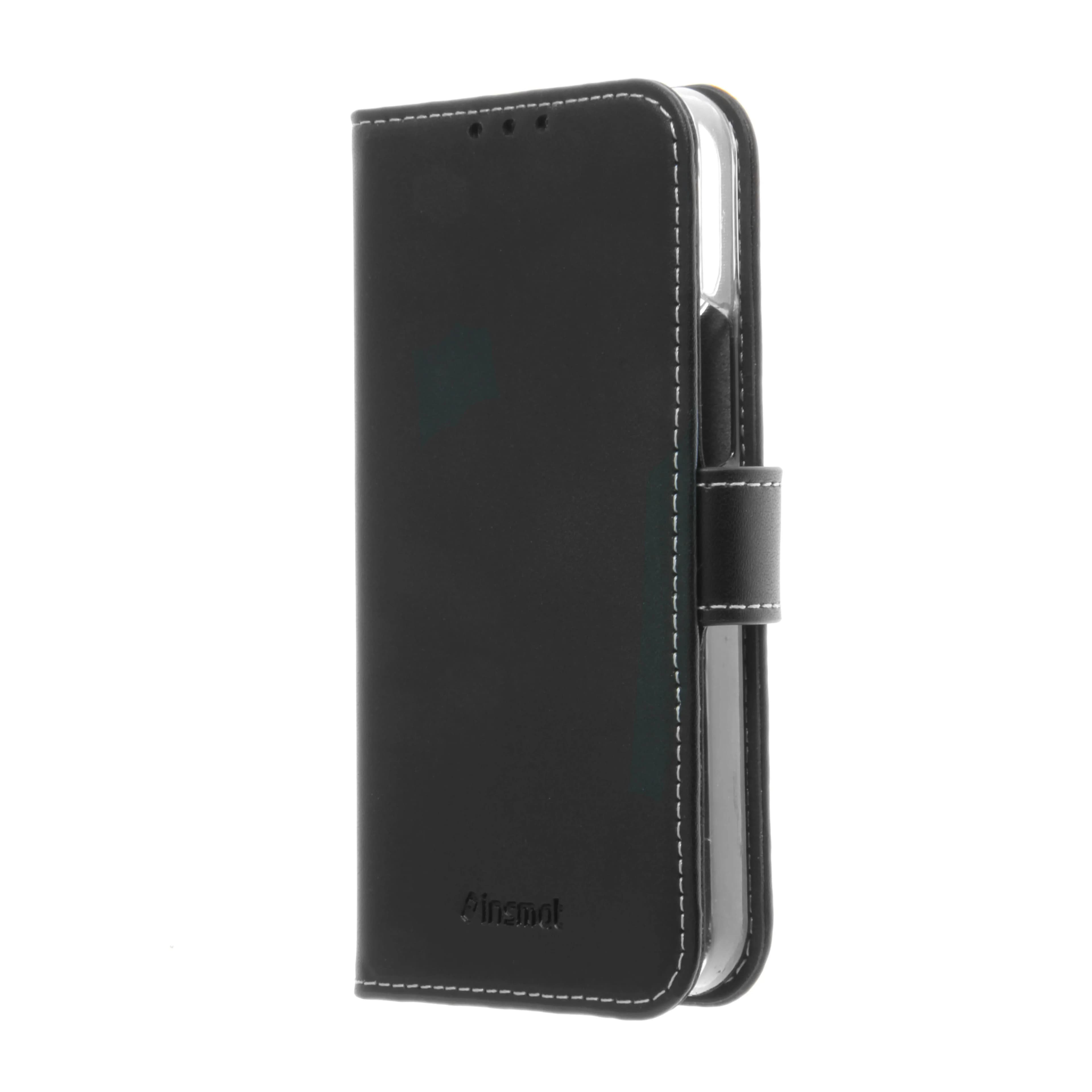 Insmat Flip Case, iPhone 12 mini -lompakkokotelo, Musta