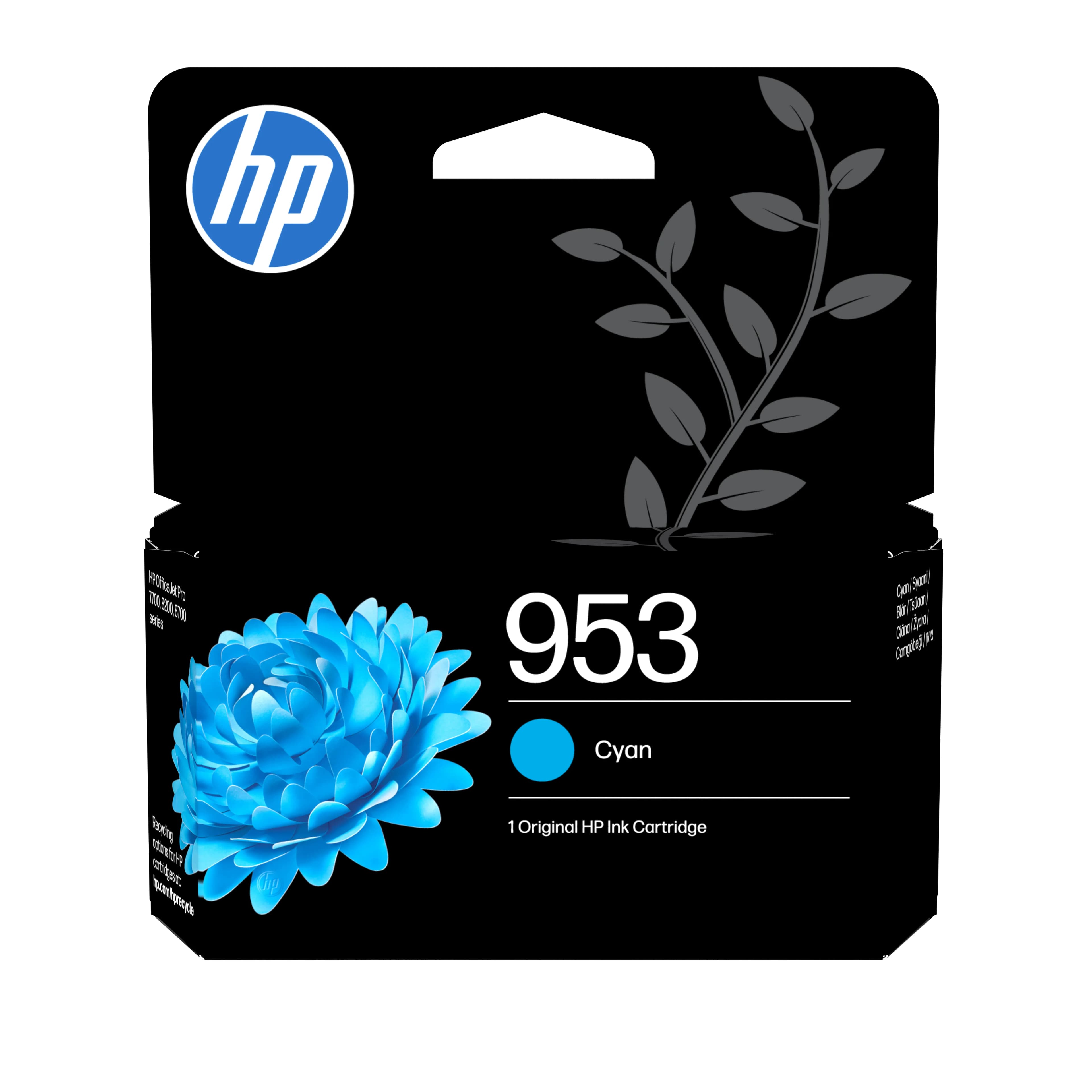 HP 953-mustekasetti, 9 ml, syaani