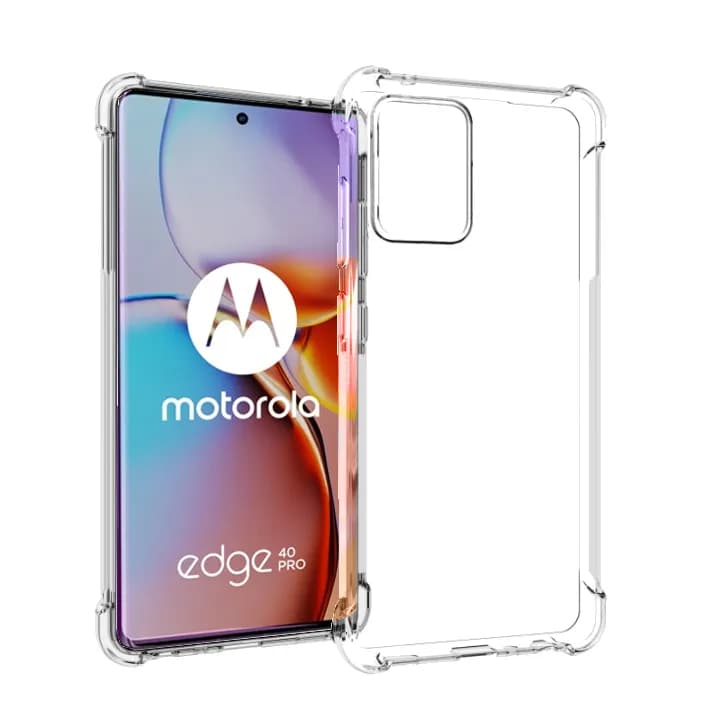 Insmat Impact Cover, Moto Edge 40 Pro -suojakuori, Läpinäkyvä