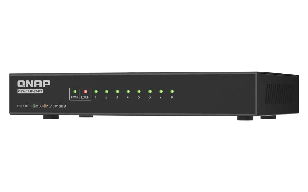 Qnap QSW-1108-8T-R2 8 port 2.5Gbps -kytkin