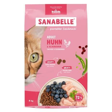 Bosch Sanabelle Life Adult Chicken & Blueberries, Kissan kuivaruoka, 8 kg
