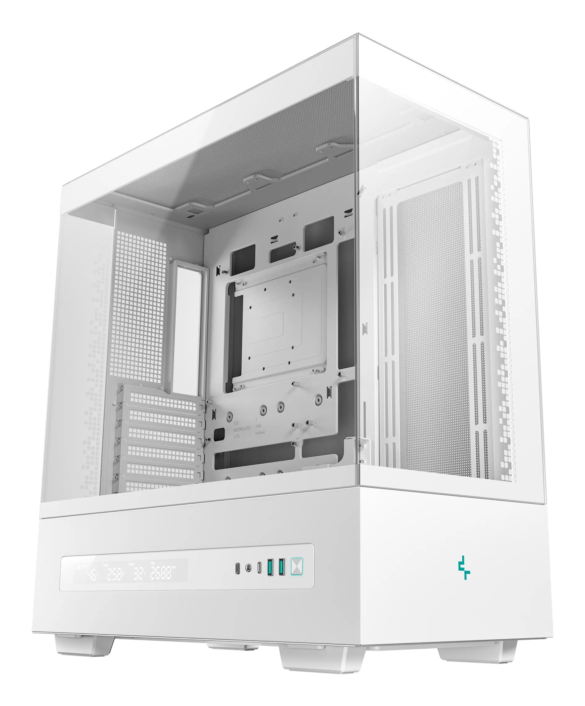 DeepCool CH690 Digital -miditornikotelo ikkunalla, RGB-valaistuksella, valkoinen
