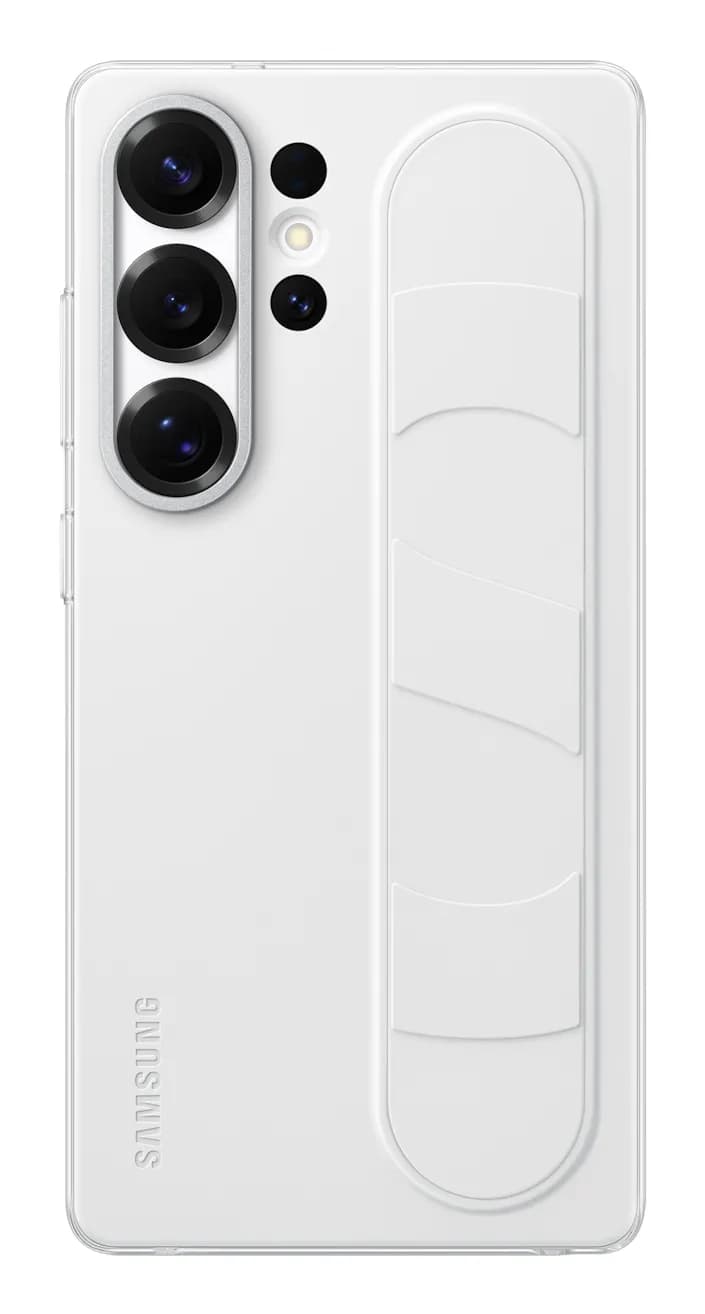 Samsung S25 Ultra Standing Grip -kotelo, Valkoinen