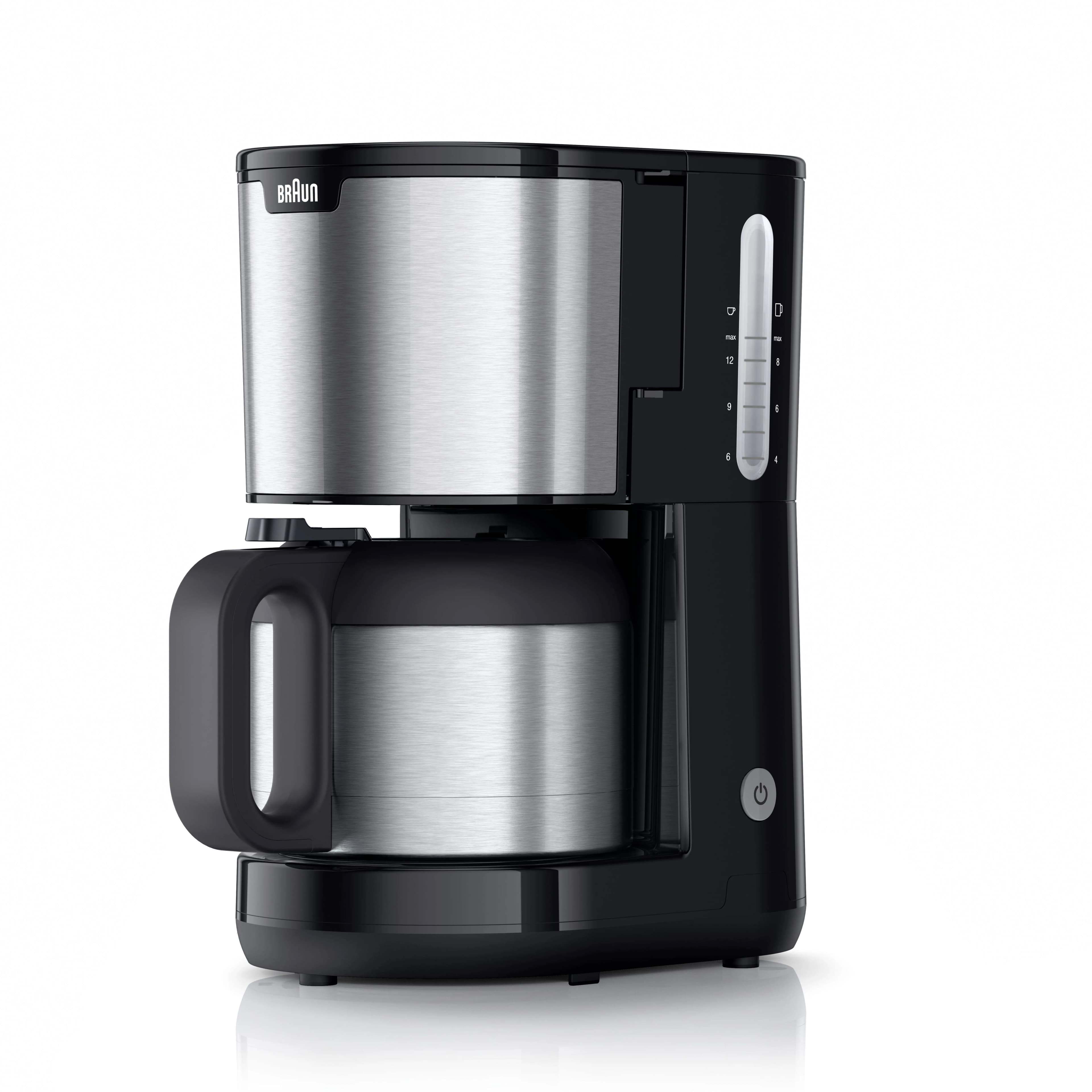 Braun PurShine KF1505BK 9 kupin -kahvinkeitin termoskannulla, musta