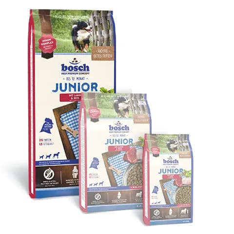 Bosch Junior Lamb & Rice, Koiran kuivaruoka, Gluteeniton, 15 kg