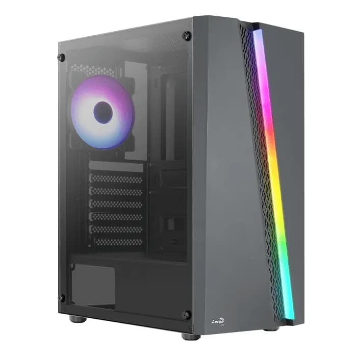 AEROCOOL Blade -miditornikotelo RGB-valaistuksella, musta