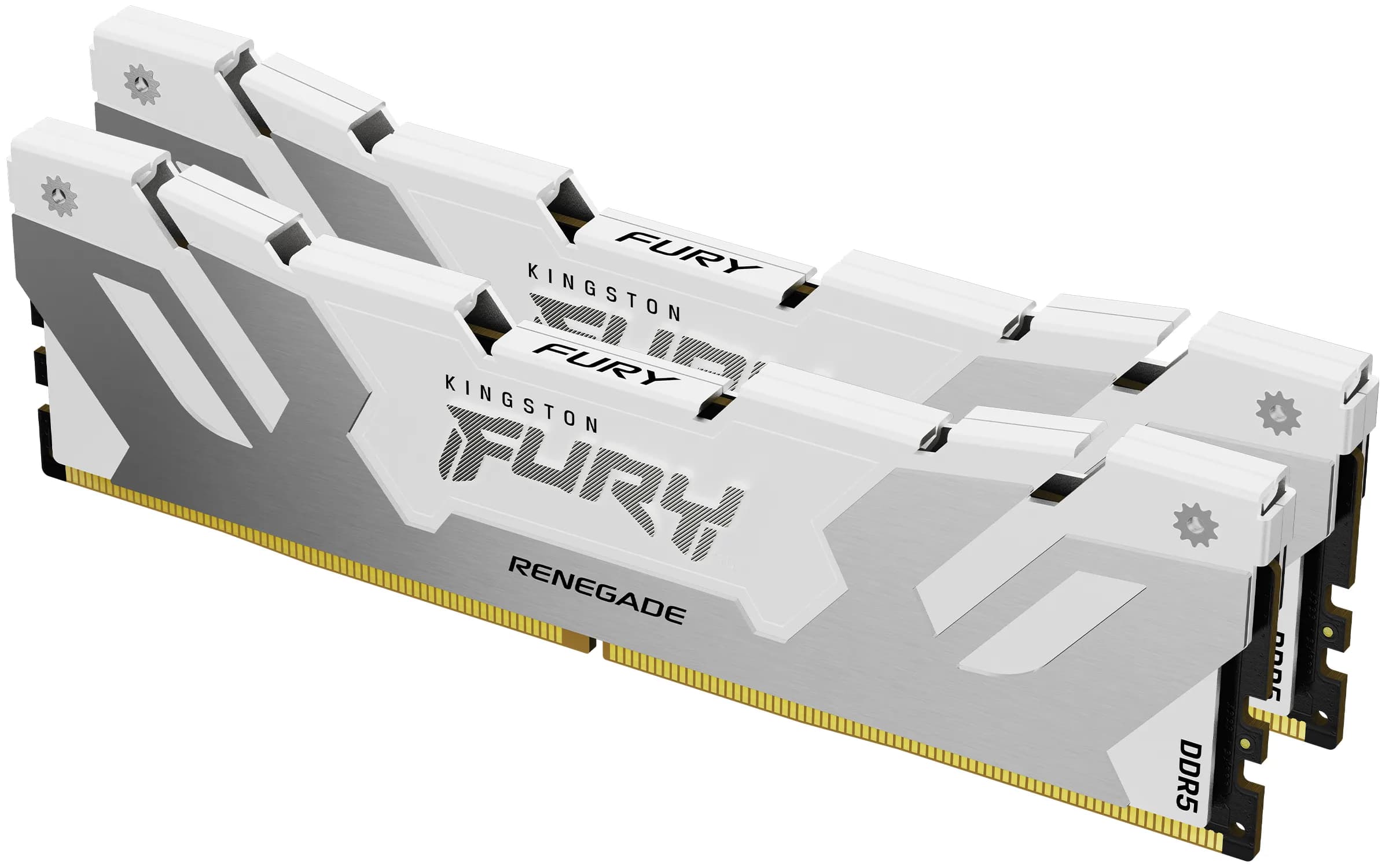 Kingston FURY Renegade 64 Gt (2 x 32 Gt) DDR5 6400 MHz, CL32 -muisti, valkoinen/hopea (XMP)