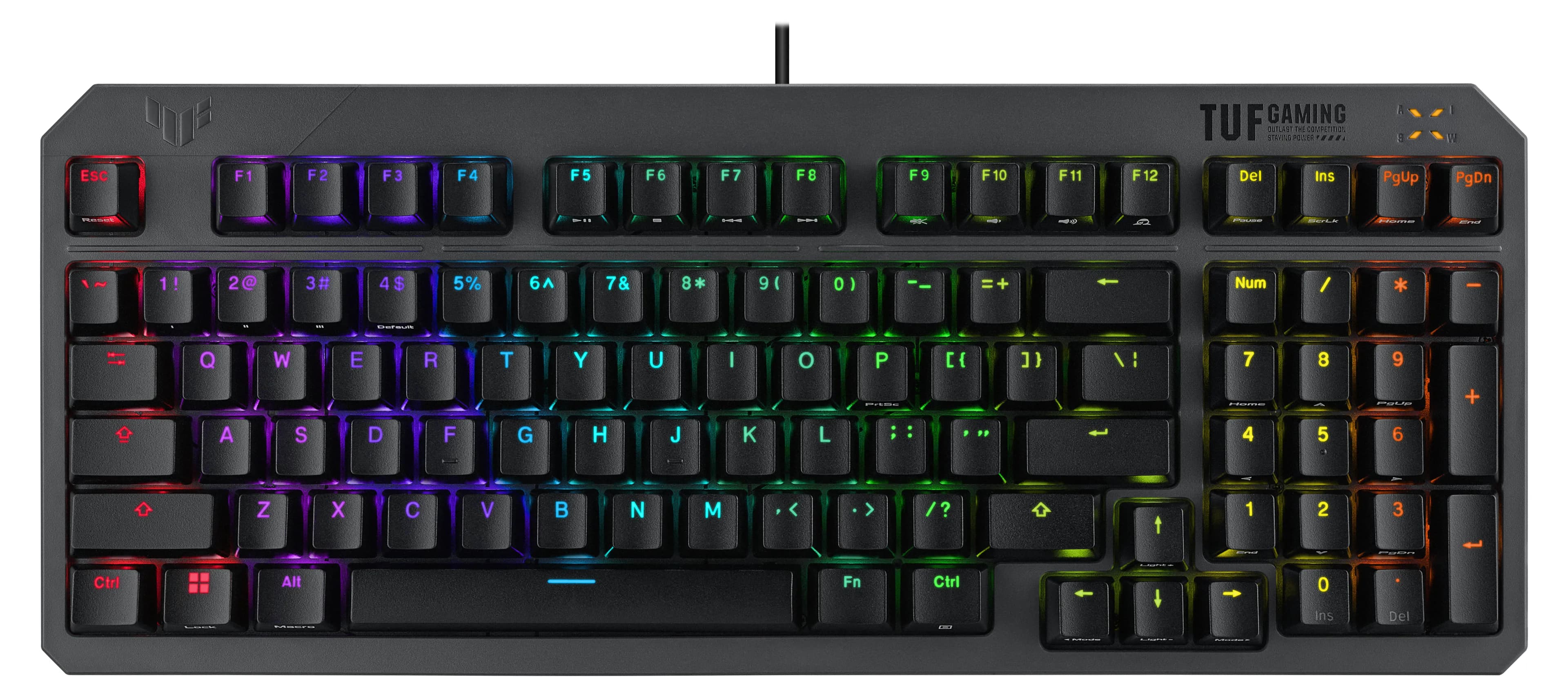 ASUS TUF Gaming K3 Gen II -mekaaninen ergonominen pelinäppäimistö, Optical-mechanical, musta