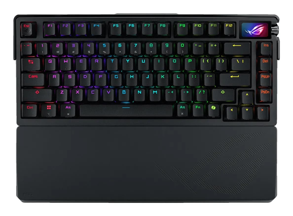 ASUS ROG Azoth Extreme -langaton mekaaninen ergonominen pelinäppäimistö, NX Snow, musta