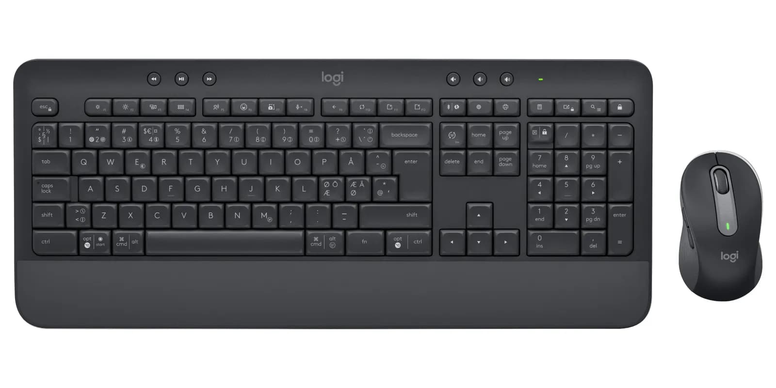 Logitech Signature MK650 Combo for Business -langaton ergonominen näppäimistö ja hiiri, grafiitti