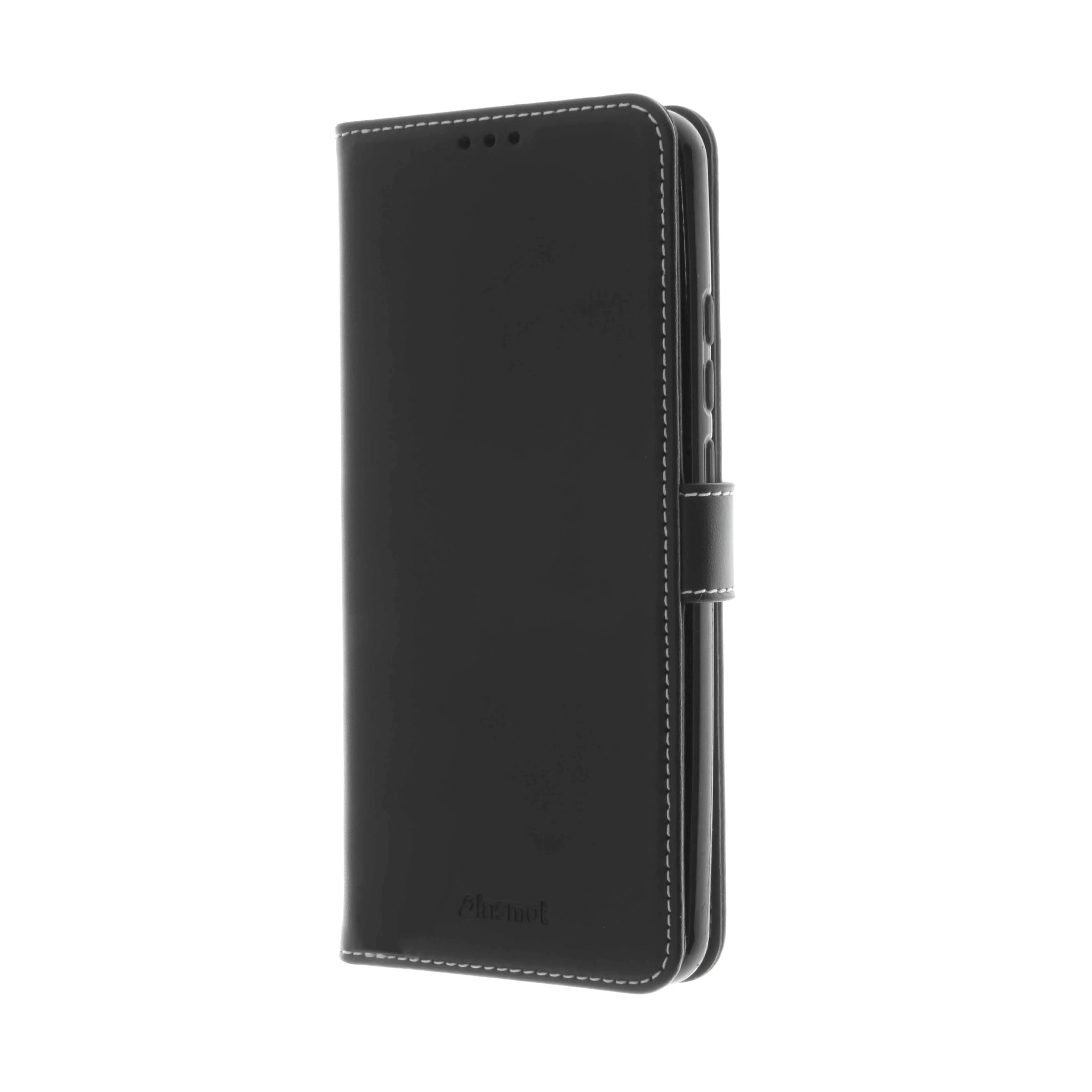 Insmat Exclusive Flip Case, Redmi 9A/9AT -lompakkokotelo, Musta