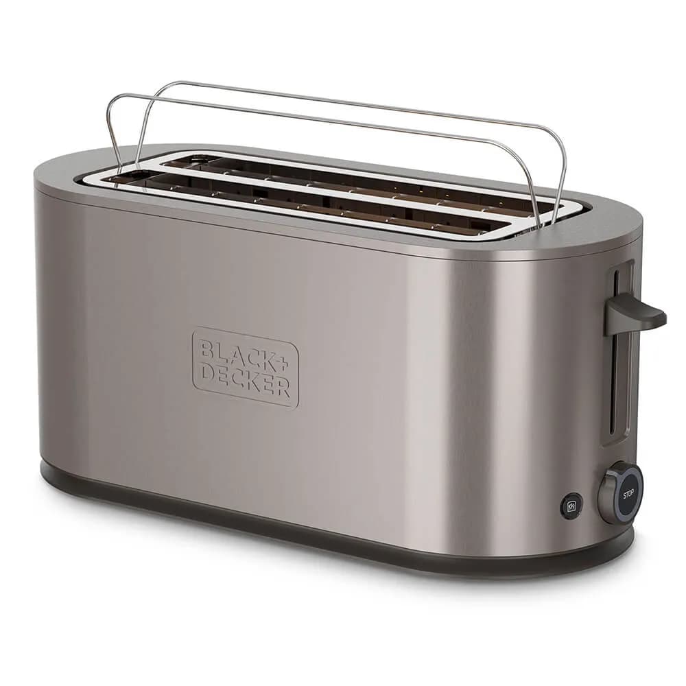 Black & Decker ES9600180B -leivänpaahdin, 4 viipaleita, ruostumaton teräs