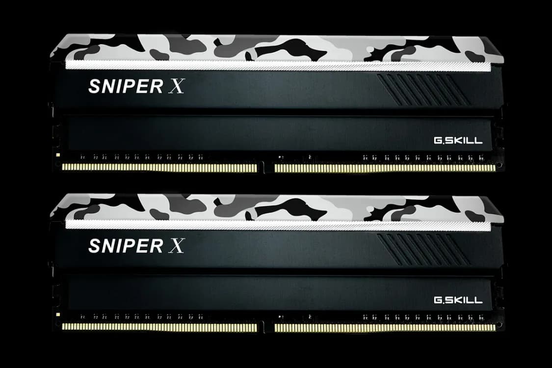 G.SKILL Sniper X 16 Gt (2 x 8 Gt) DDR4 3200 MHz, CL16 -muisti, urbaani camo (XMP)