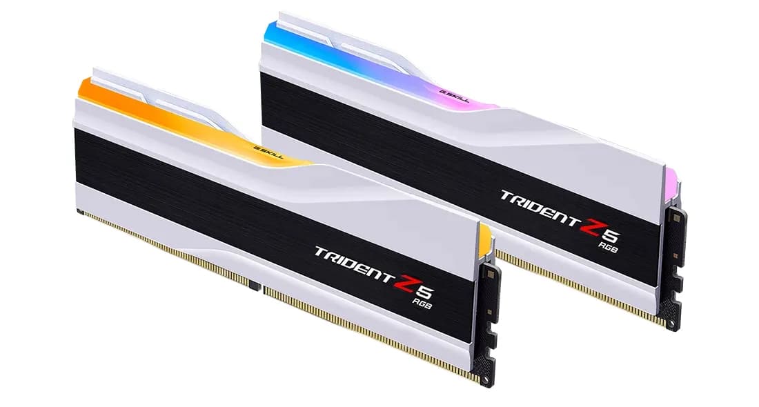 G.SKILL Trident Z5 RGB 32 Gt (2 x 16 Gt) DDR5 6000 MHz, CL32 -muisti, valkoinen (XMP)