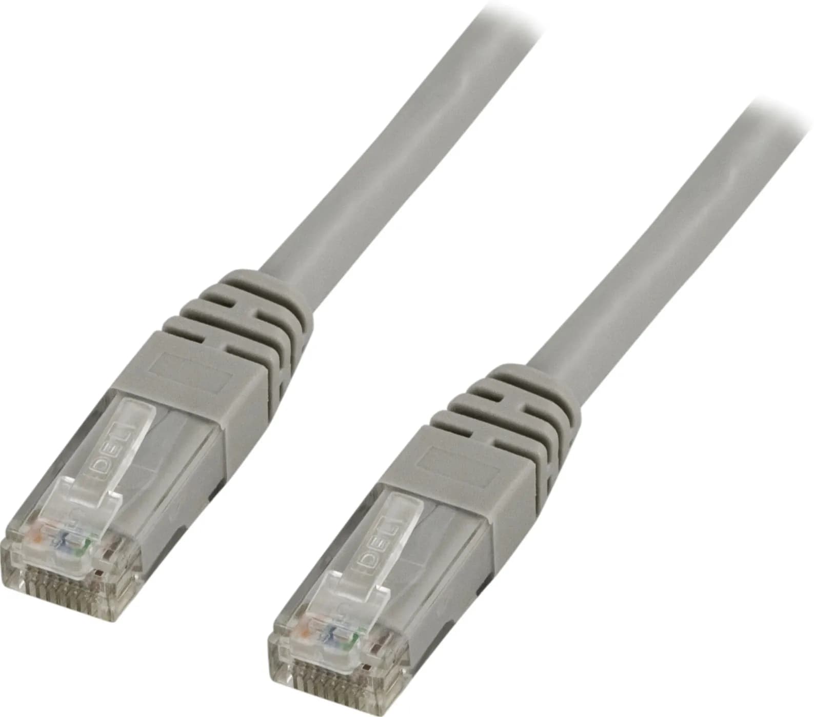 Deltaco Cat5e U/UTP RJ45 1m -verkkokaapeli, harmaa