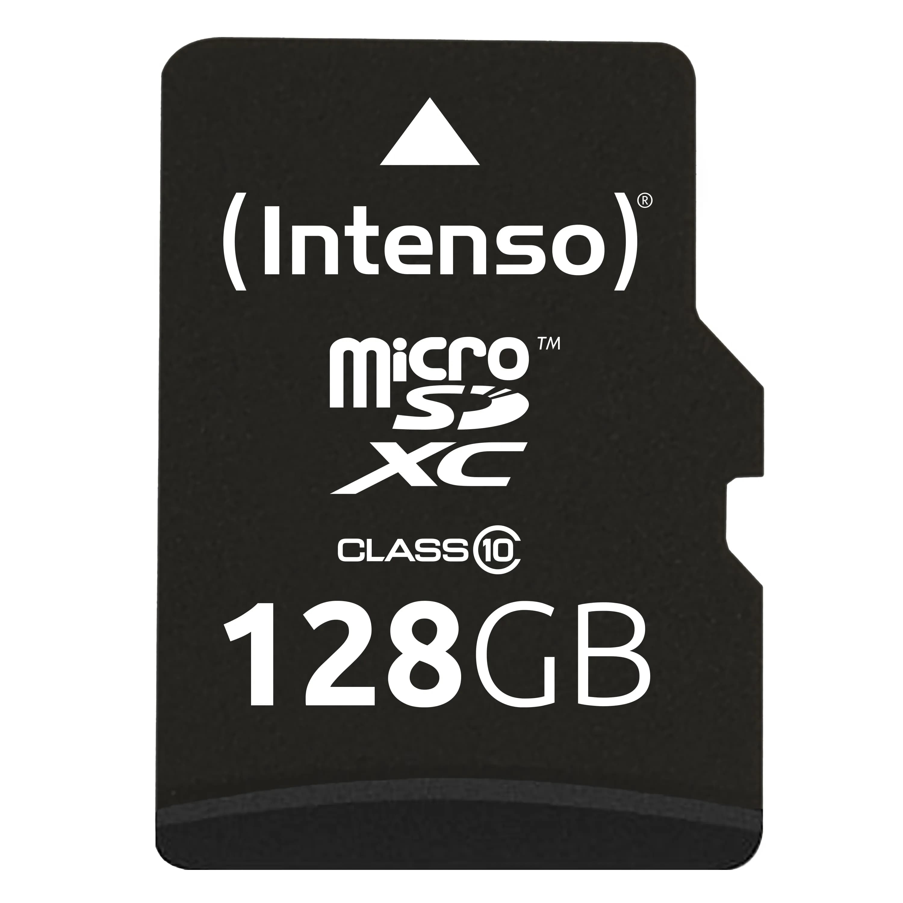 Intenso 128 Gt MicroSDXC Class 10 -muistikortti + SD-adapteri, musta