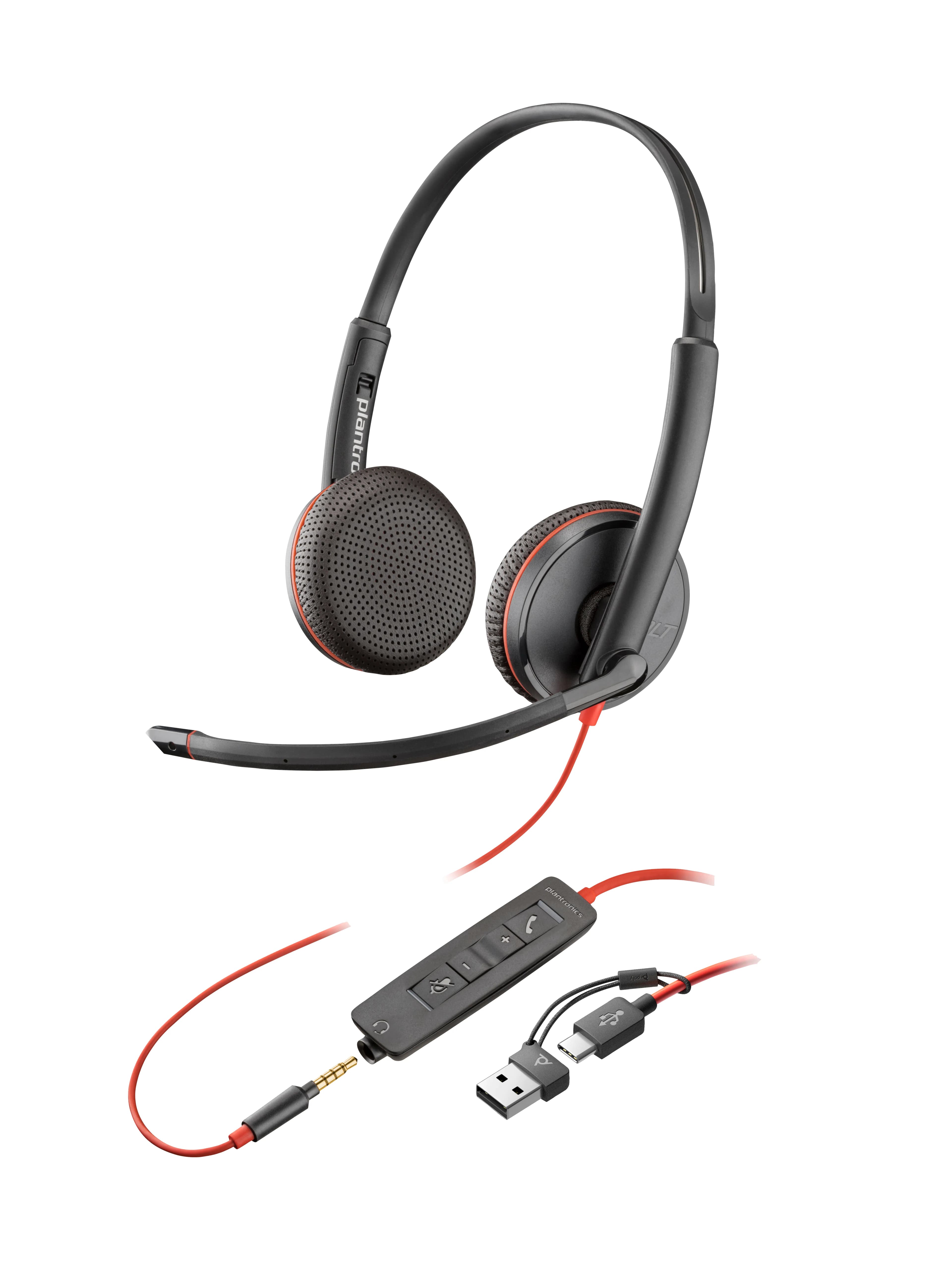 Poly Blackwire C3225 -kuulokemikrofoni, musta