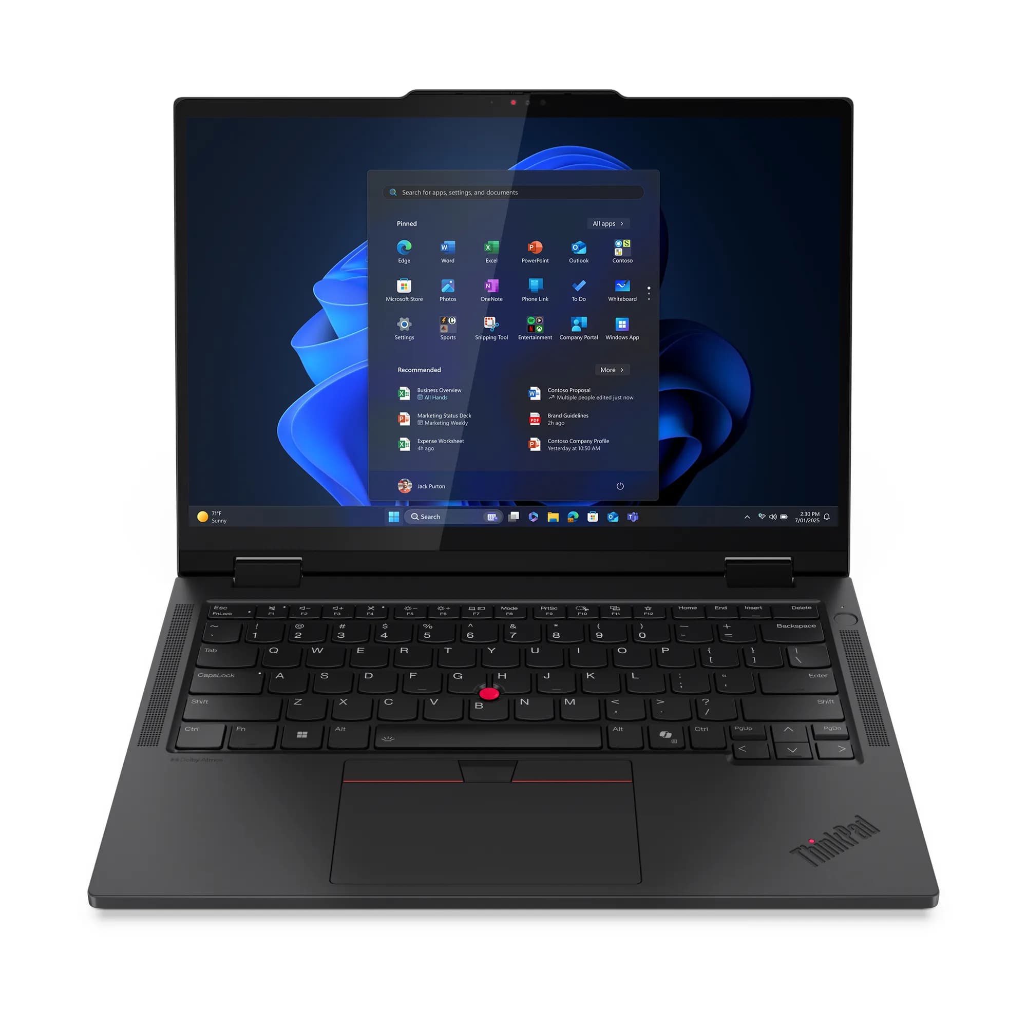 Lenovo ThinkPad T14s 2-in-1 Gen 1 14.0"" Ultra 7 255U, 32 Gt, 1 Tt, Win 11 Pro -kannettava, musta