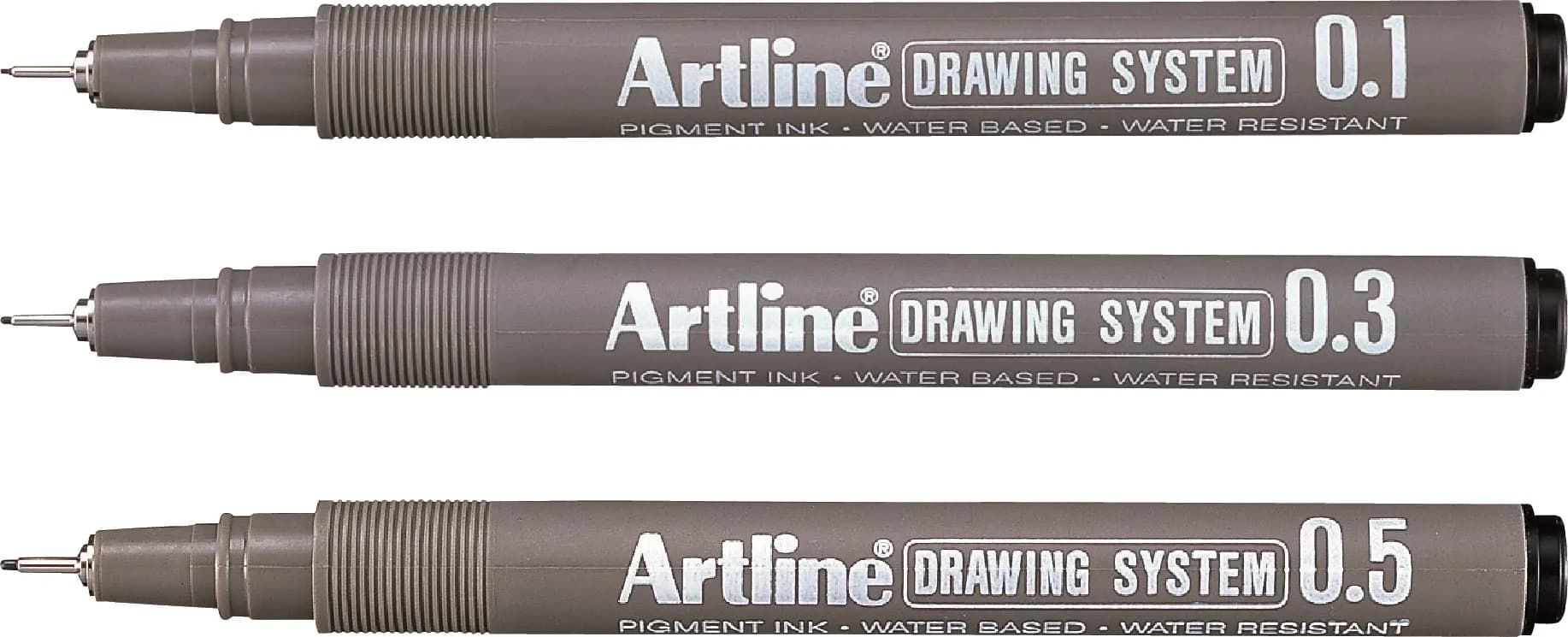 Artline 230/3W1 0.1/0.3/0.5 mm - 3-pack, musta