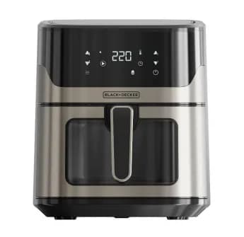 Black & Decker BXAF6500E, 6,5 l, 1,3 kg, 1600 W, airfryer, Black and Grey