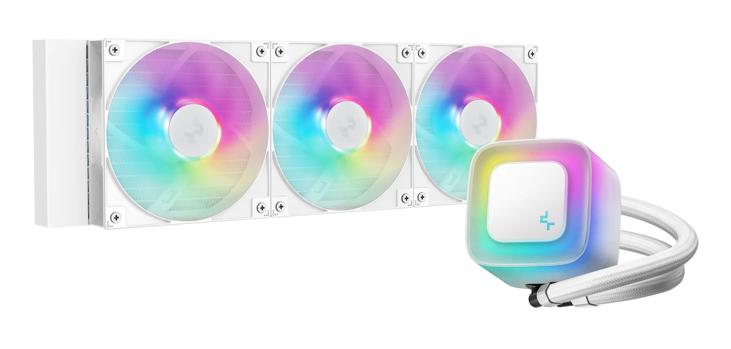 DEEPCOOL LE360 V2 360mm ARGB -nestejäähdytin, valkoinen
