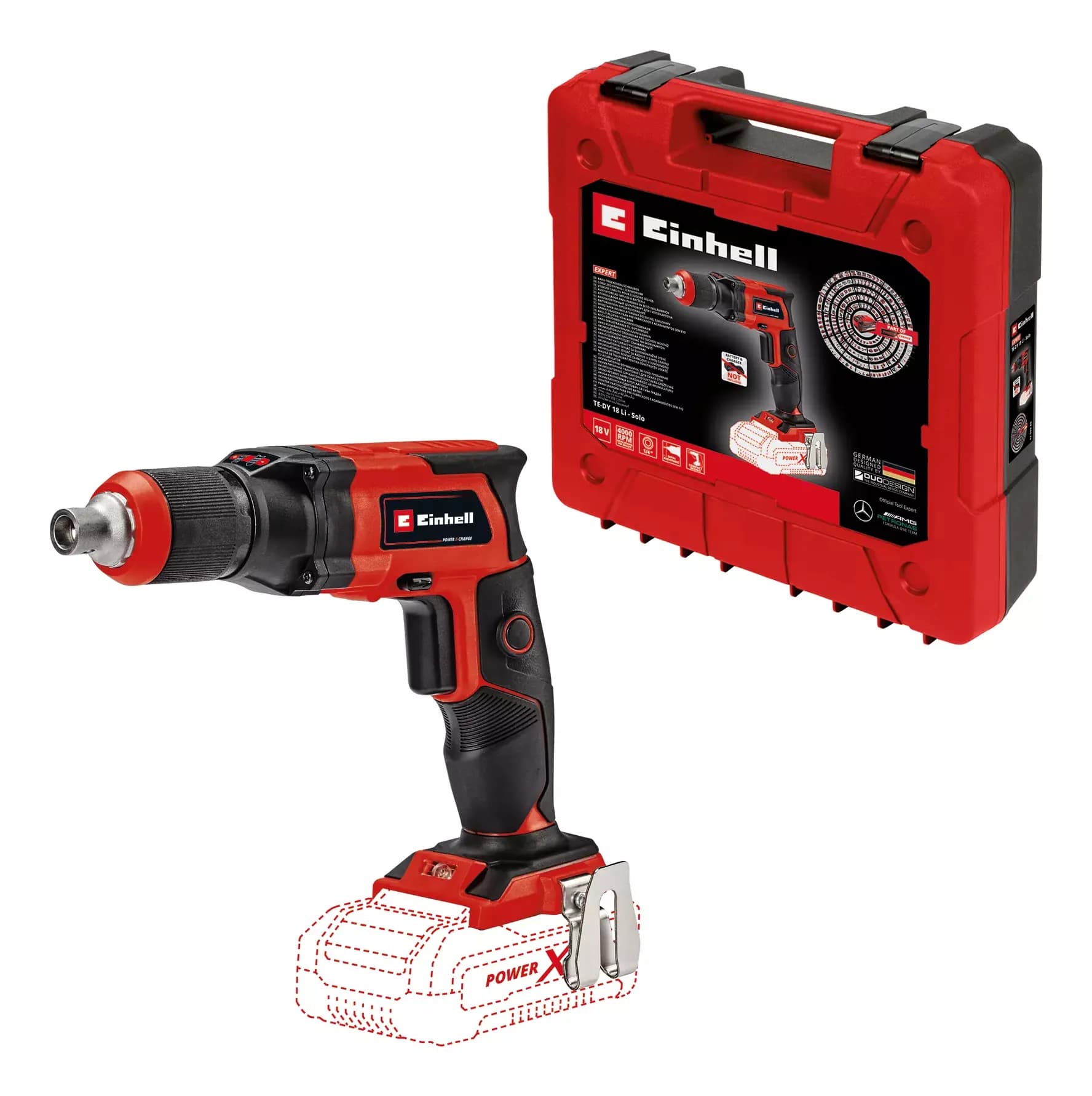 Einhell -Akkukäyttöinen kipsilevyruuvinväännin 18V Solo, ilman akkua ja laturia