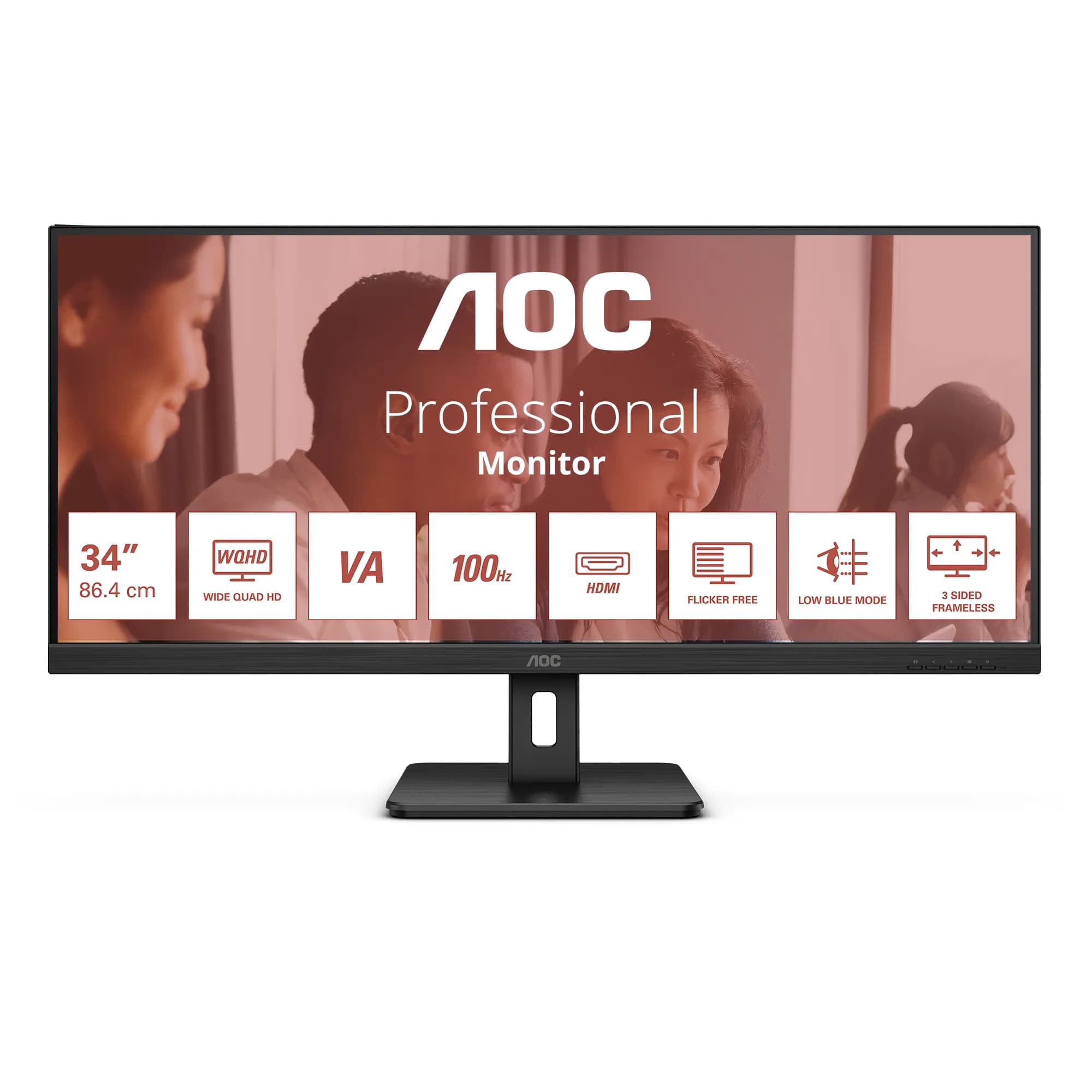 AOC U34E2M 34"" UWQHD, VA -näyttö