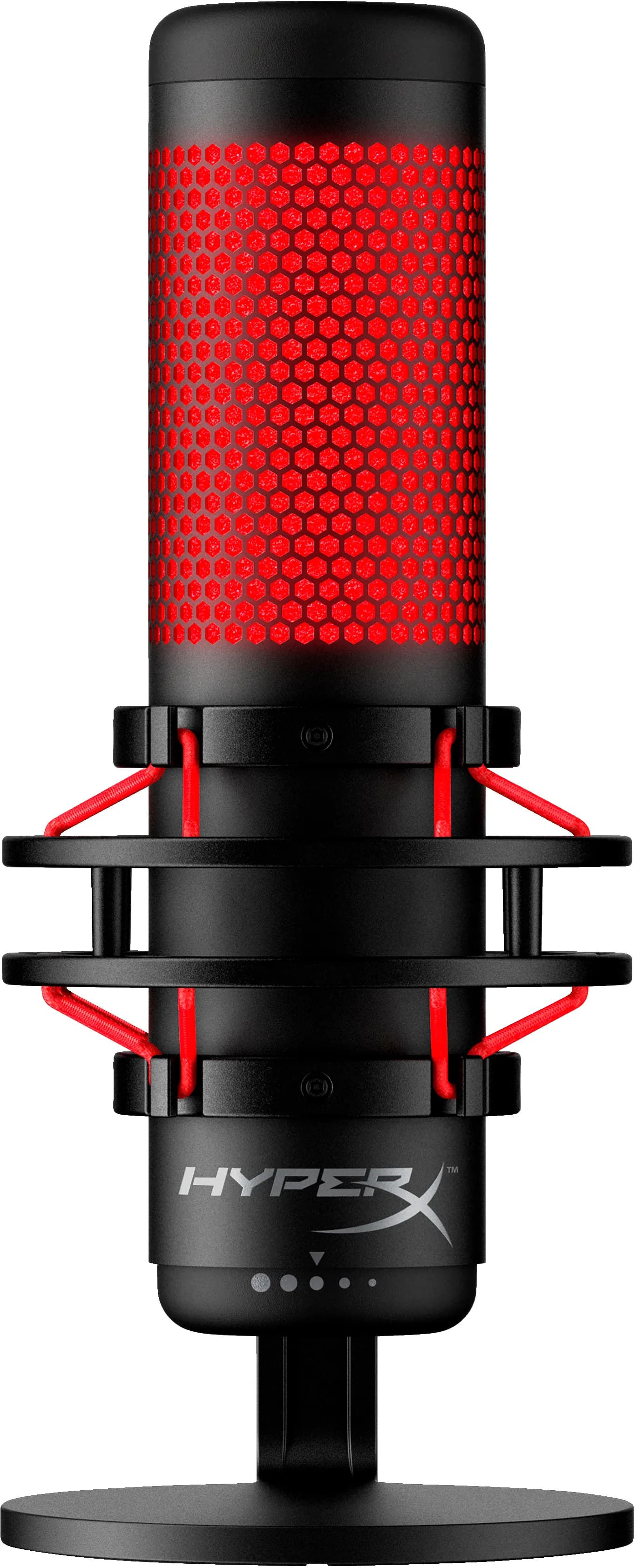 HyperX QuadCast, USB, kondensaattori -mikrofoni, musta-punainen