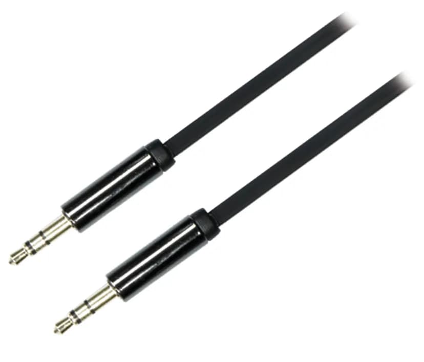 Deltaco AUD-101 3,5 mm -audiokaapeli, 1 m, musta