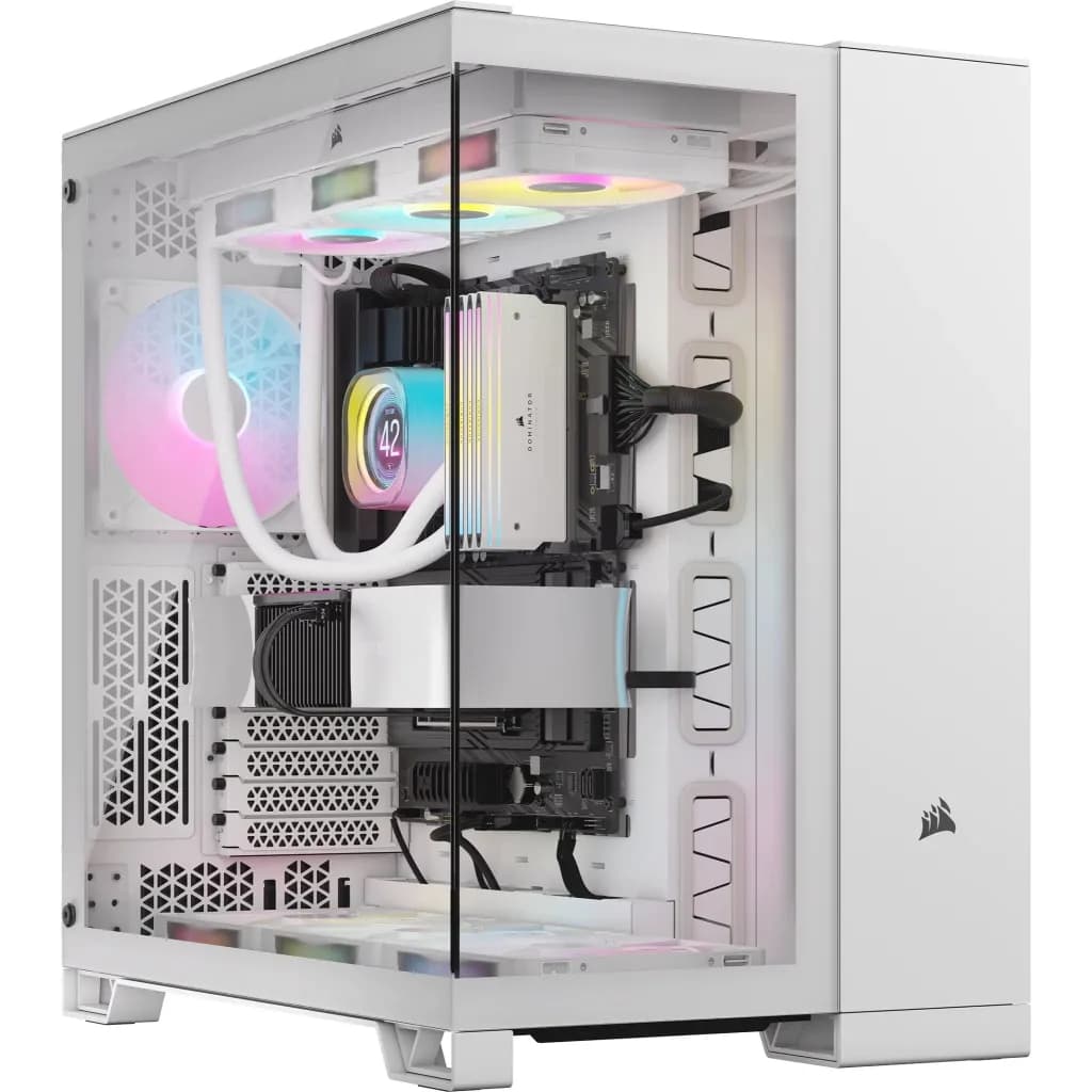 CORSAIR iCUE LINK 6500X -miditornikotelo ikkunalla, valkoinen