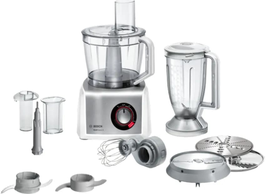 Bosch MultiTalent 8 MC812S814 -monitoimikone, 1250 W, 3.9 L, Ruostumaton teräs/Valkoinen