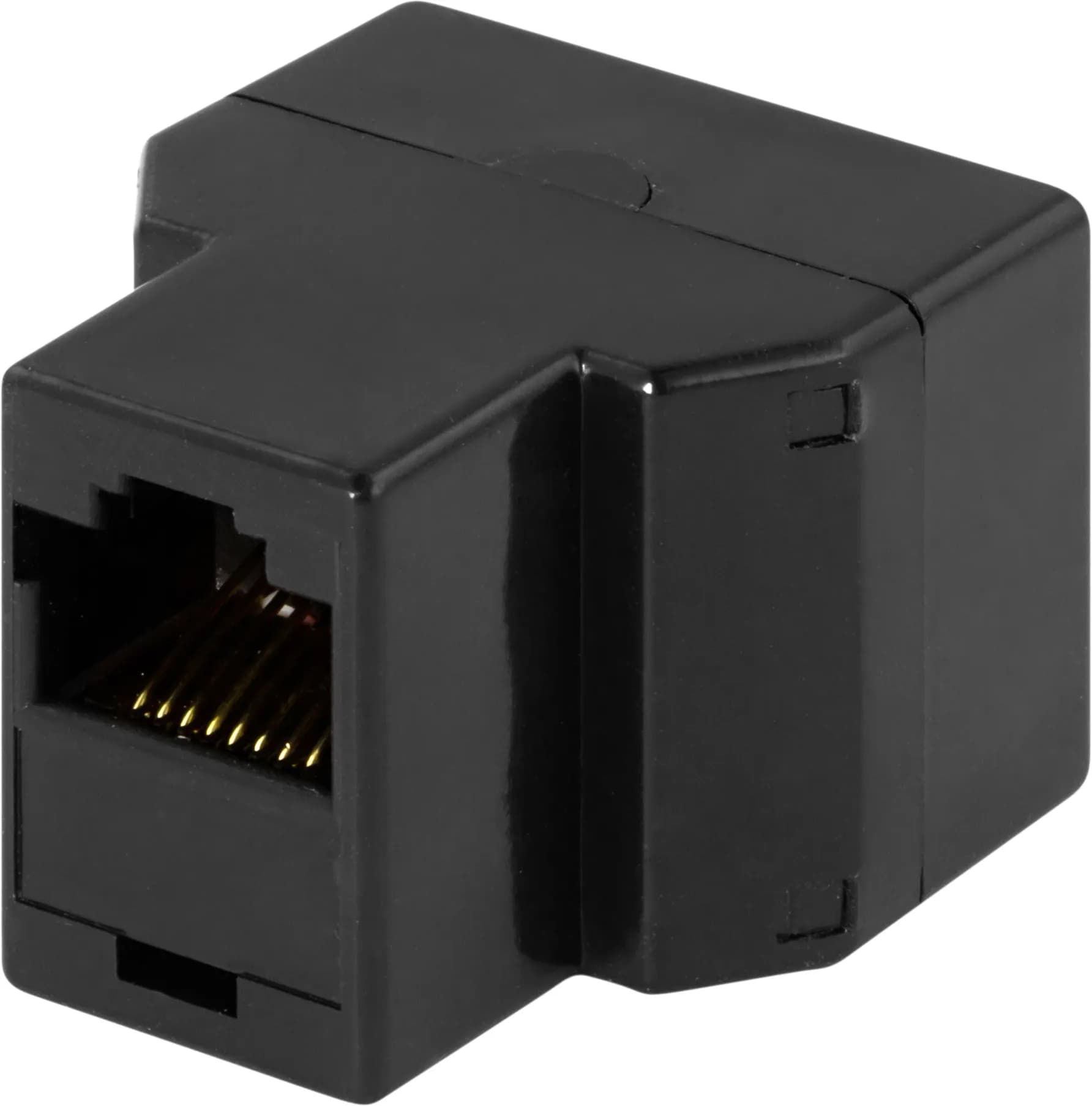 DELTACO kolmihaaroitinrasia 8P/8C RJ45, musta