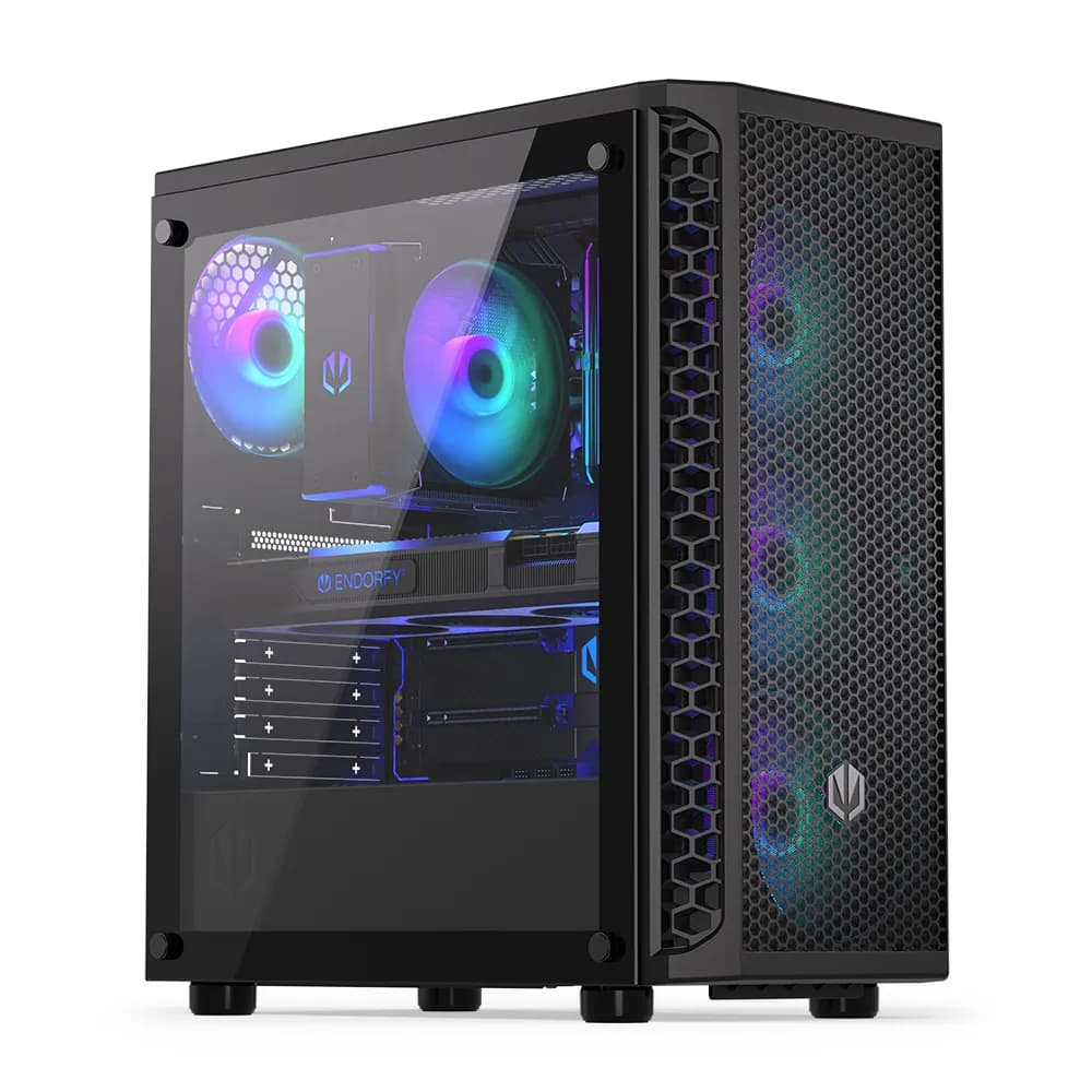 ENDORFY Signum 300 -miditornikotelo RGB-valaistuksella, musta