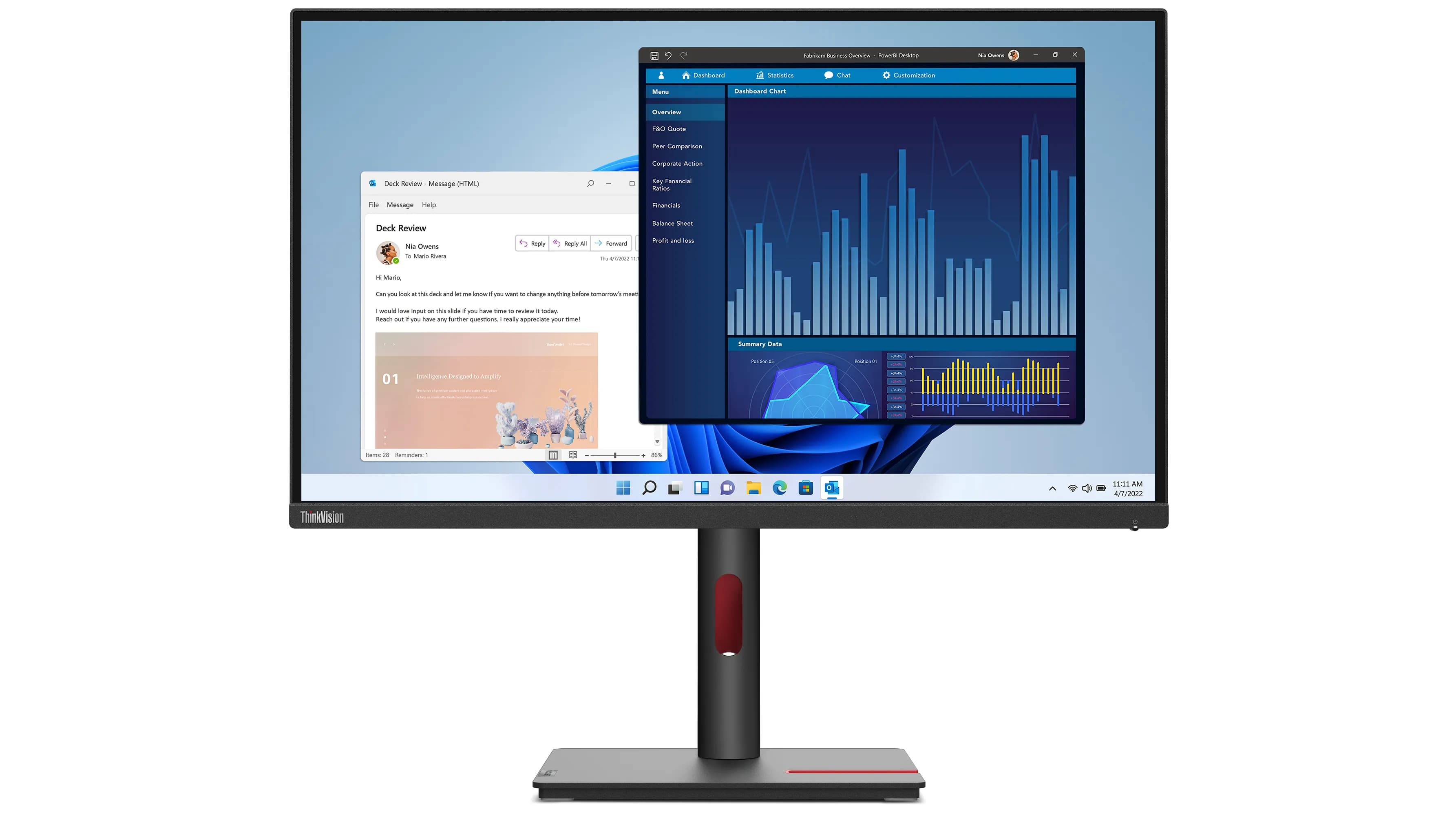 Lenovo ThinkVision T27p-30 27"" 4K UHD, IPS -näyttö, USB-C hub