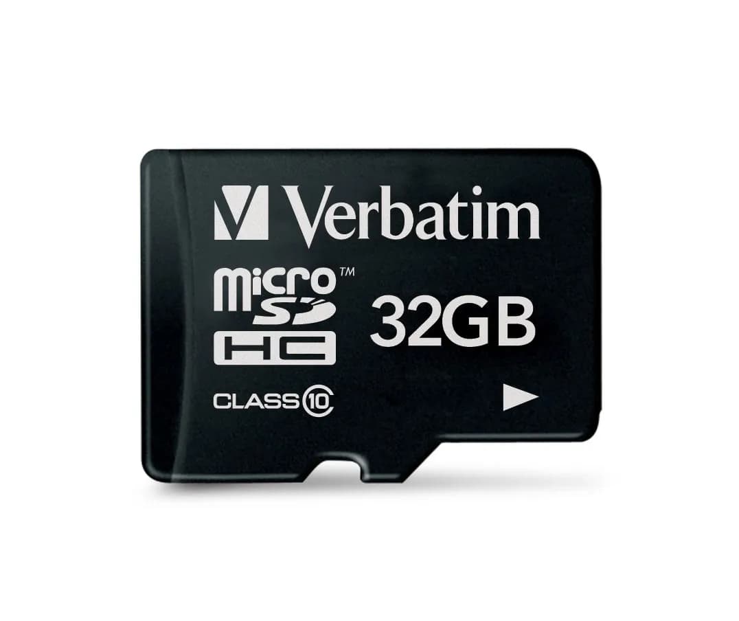 Verbatim Premium 32 Gt MicroSDHC UHS-I U1 Class 10 V10 A1 -muistikortti + SD-adapteri, musta