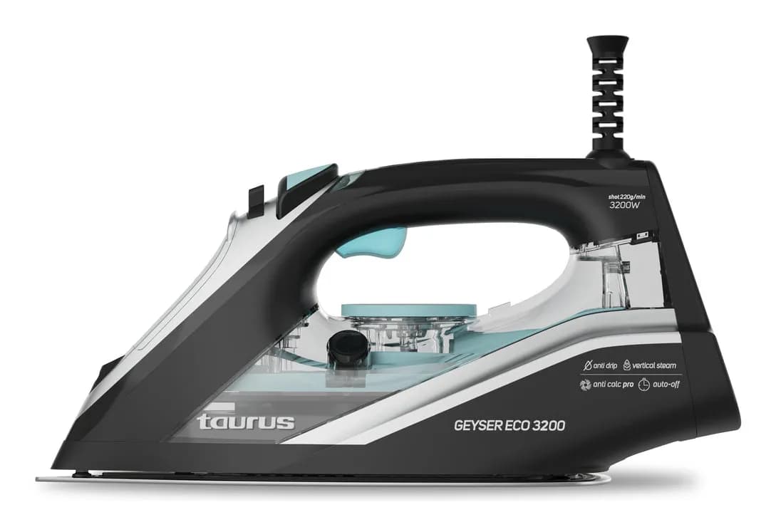 Taurus Geyser Eco 918715000 -höyrysilitysrauta, 3200 W, musta
