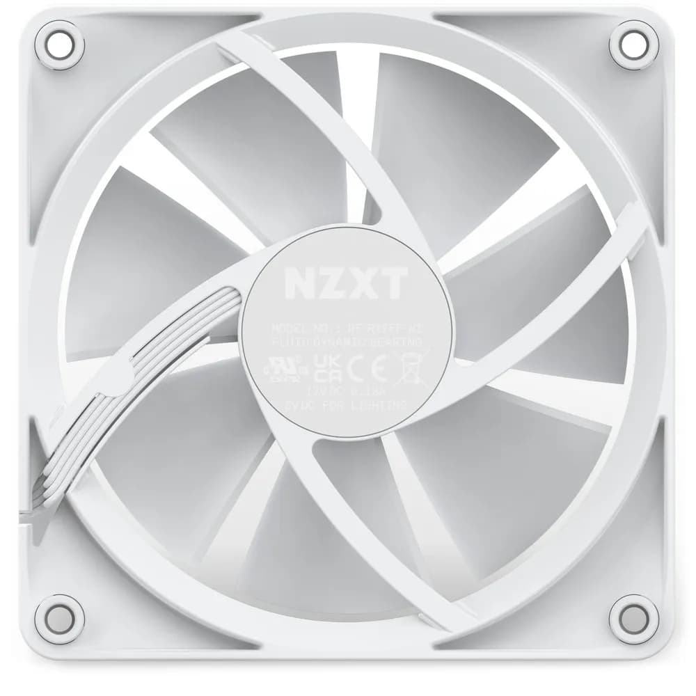NZXT F120 RGB 120 mm PWM -kotelotuuletin - valkoinen