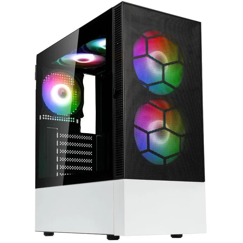 Kolink Observatory MX Mesh ARGB -miditornikotelo RGB-valaistuksella, musta ja valkoinen