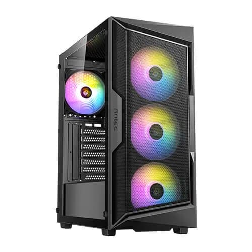 Antec AX61 Elite -miditornikotelo RGB-valaistuksella, musta