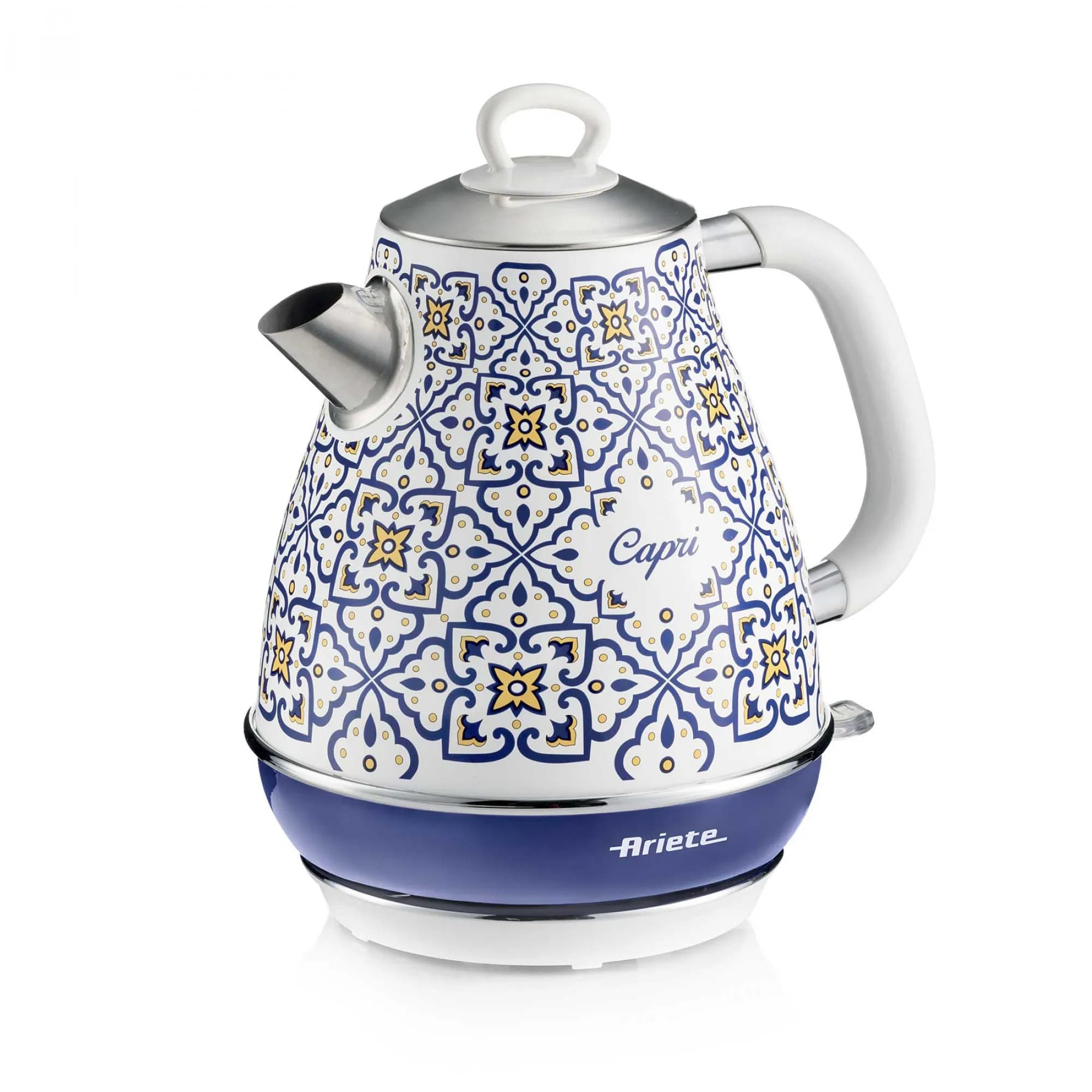 Ariete Capri -vedenkeitin, 1,7 l, 2200 W, valkoinen/vaaleansininen